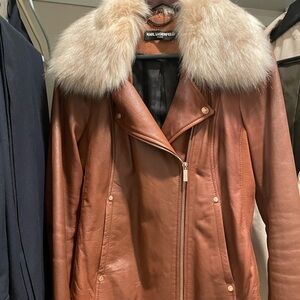 Karl lagerfeld leather jacket
